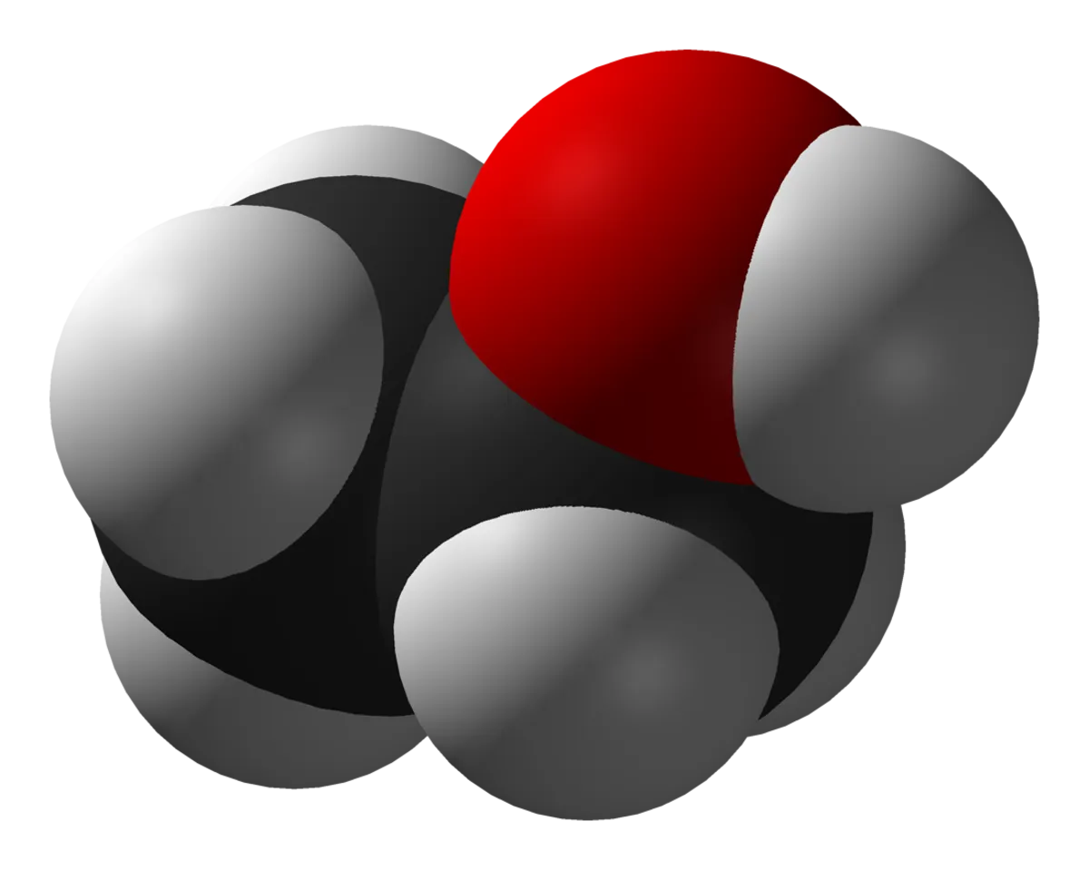 Ethanol 3D molecular structure